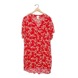 GP&J Bkaer x H&M Red Floral‎ Print Mini Dress 6